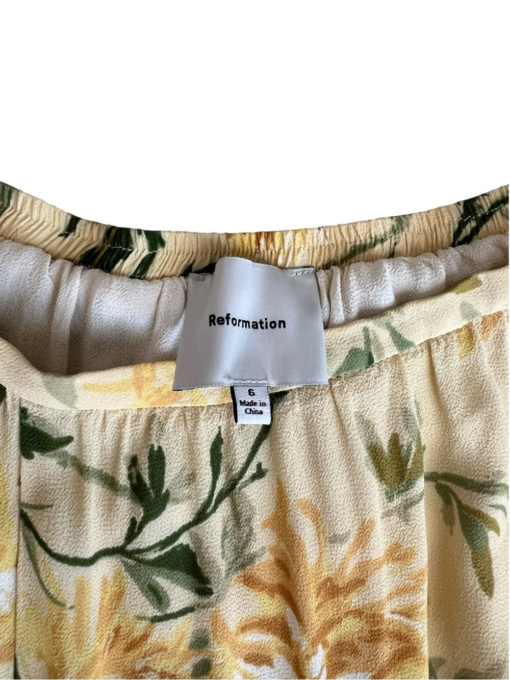 Reformation Women’s Lisette Top Gemma Maxi Skirt Honeyglow Floral Yellow Set 6 - Picture 12 of 15